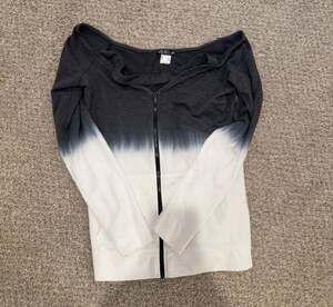 Venus Women's Off-The-Shoulder Ombre Zip-Up Hoodie Size S